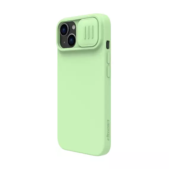 Husă Nillkin iPhone 14 Plus, CamShield Silky Silicone, Verde, 5 image