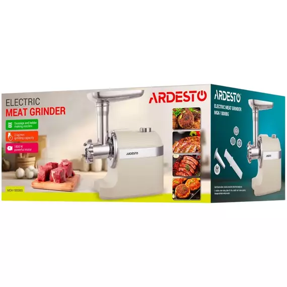 Mașină de tocat carne Ardesto MGK-1800BG, Bej, 8 image