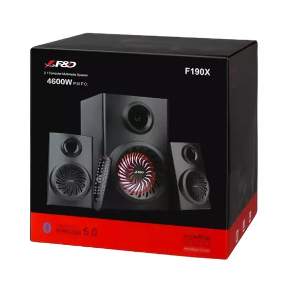 Sistem audio 2.1 CH F&D F190X, Negru, 4 image
