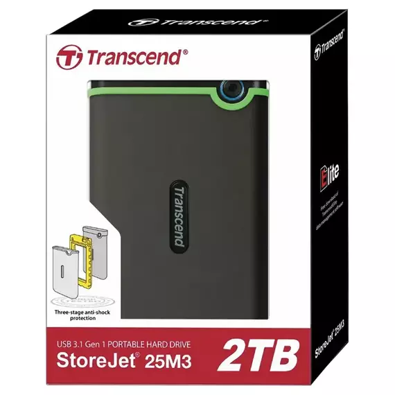 HDD portabil extern Transcend StoreJet 25M3S, 2 TB, Iron Gray (TS2TSJ25M3S), 5 image