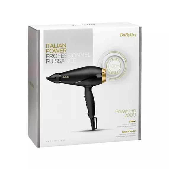 Uscător de păr BaByliss Power Pro 6704E, 2000 W, Negru, 4 image