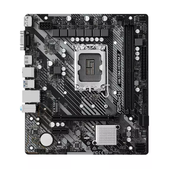 Placă de bază ASRock H610M-HDV/M.2 R2.0, LGA1700, Intel H610, Micro-ATX, 5 image