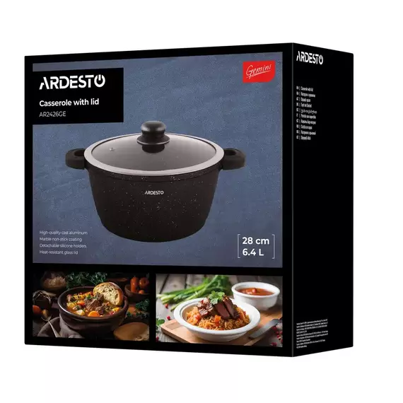 Cratiță Ardesto AR2426GE, 6,4L, 28cm, Negru, 5 image