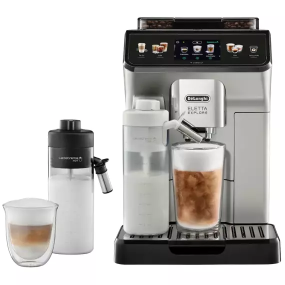 Aparat de cafea DeLonghi ECAM450.65.S, Oțel Inoxidabil | Negru, 6 image