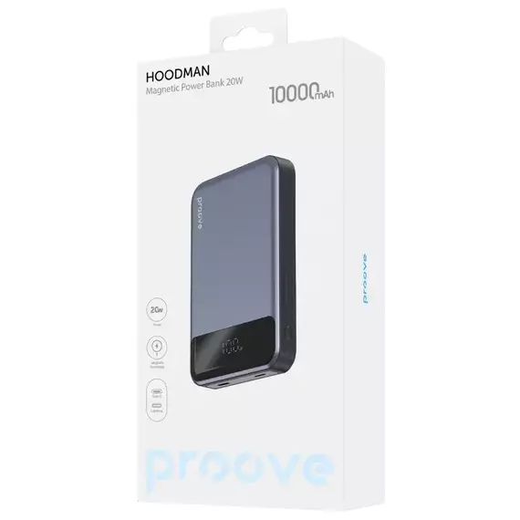 Acumulator extern Proove Hoodman Magnetic, 10000mAh, Gri, 2 image