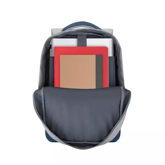 Rucsac pentru Laptop RivaCase Prater, 15.6", Poliester, Gri/Albastru, 5 image