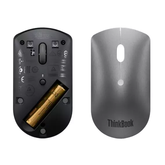 Mouse Wireless Lenovo ThinkBook Bluetooth Silent Mouse, Gri, 3 image