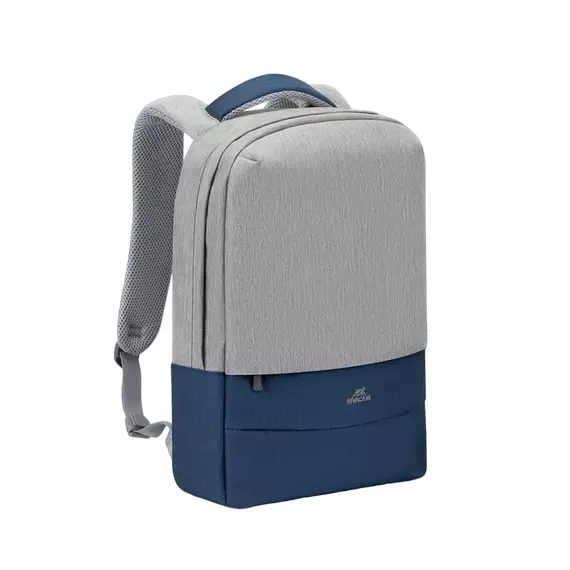 Rucsac pentru Laptop RivaCase Prater, 15.6", Poliester, Gri/Albastru, 4 image
