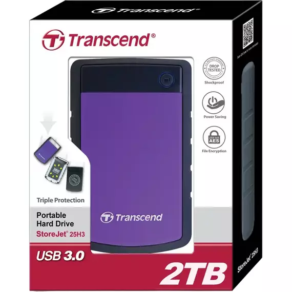 HDD portabil extern Transcend StoreJet 25H3P, 2 TB, Purple (TS2TSJ25H3P), 6 image