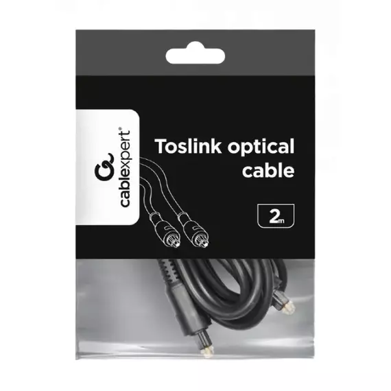 Cablu audio Cablexpert CC-OPT-2M, Toslink - Toslink, 2m, Negru, 2 image
