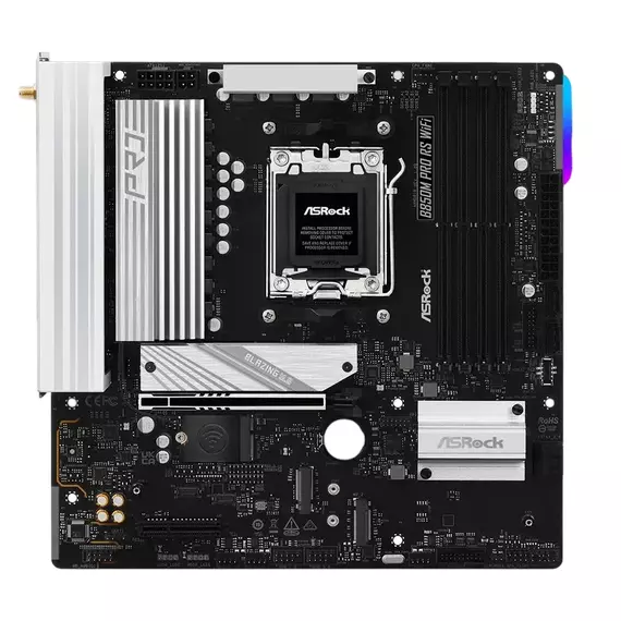 Placă de bază ASRock B850M PRO RS WIFI, AM5, AMD B850, Micro-ATX, 6 image