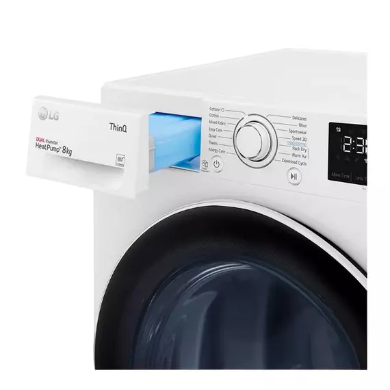 Uscător de rufe LG RH80V3AV6N, 8kg, Alb, 2 image