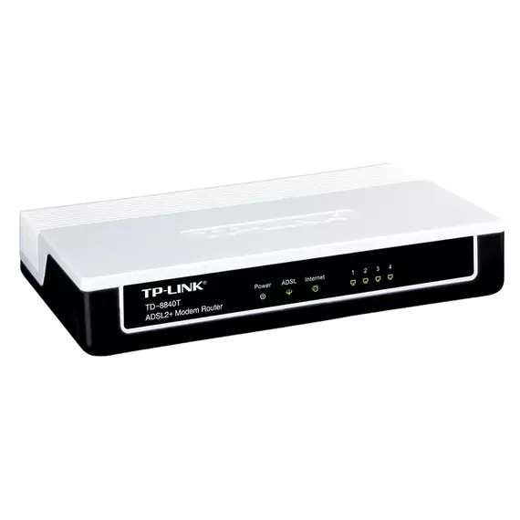 Modem ADSL TP-LINK TD-8840T, ADSL/ADSL2/ADSL2 + până la 24 Mbps, Negru, 5 image