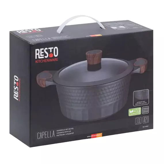 Cratiță RESTO 93501, 2.6L, 20cm, Negru, 5 image