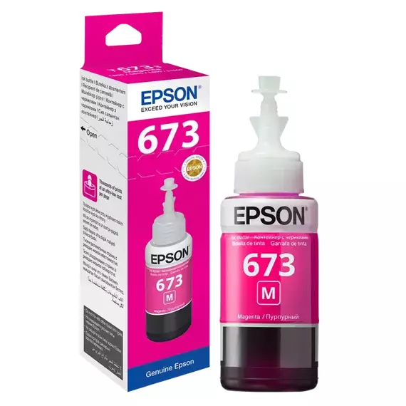 Recipient de cerneală Epson T673, 70ml, Magenta, 3 image