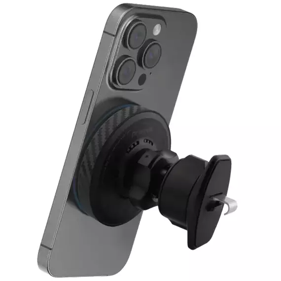 Car Mount With Wireless Charger Proove Graphite Circle Qi2 15W, Black, 2 image