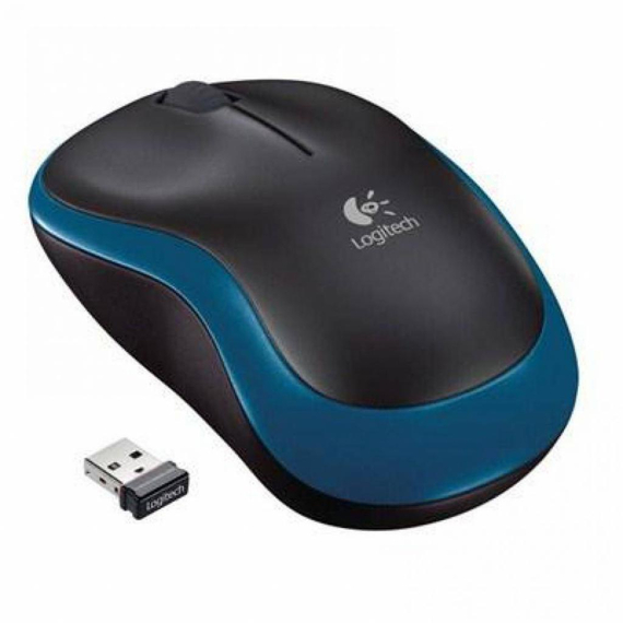 Mouse Wireless Logitech M185, Blue / Black, 2 image