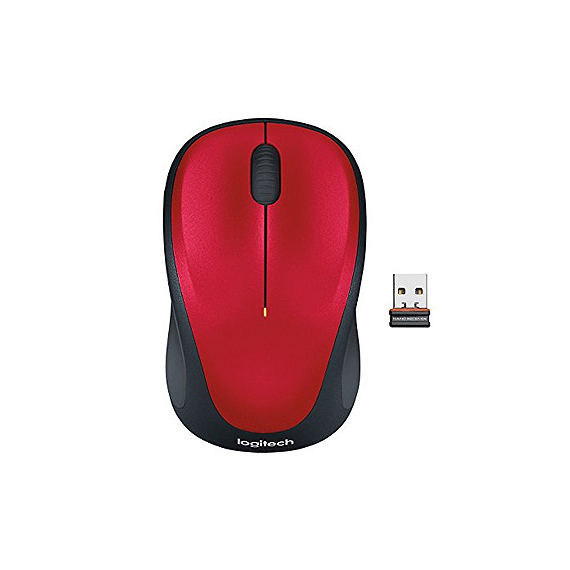 Mouse Wireless M235 Red, Red / Black