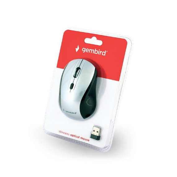 Mouse Wireless Gembird MUSW-4B-02-BS, Black, 2 image