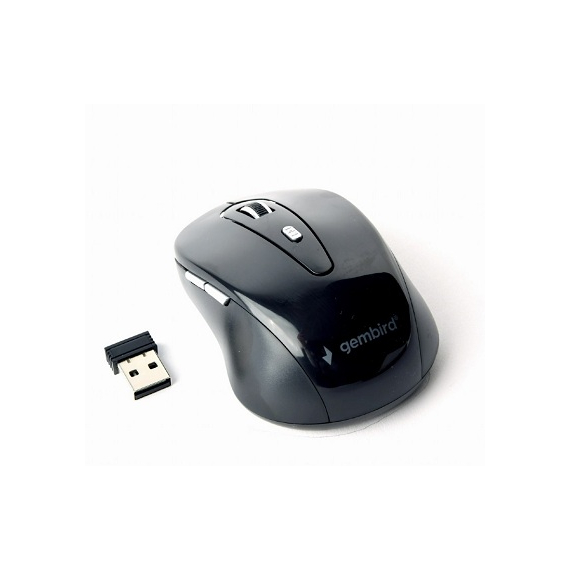 Mouse Wireless Gembird MUSW-6B-01, Black, 2 image
