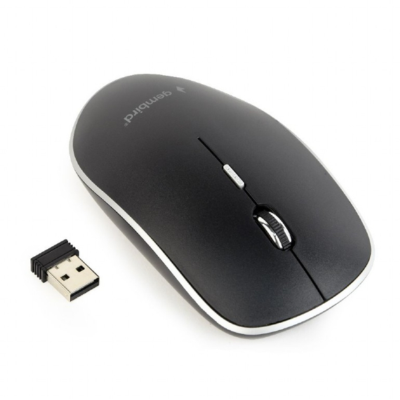 Mouse Wireless Gembird MUSW-4BSC-01, Black, 3 image