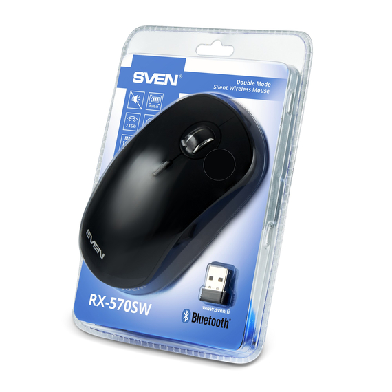 Mouse Wireless SVEN RX-570SW, Black, 8 image