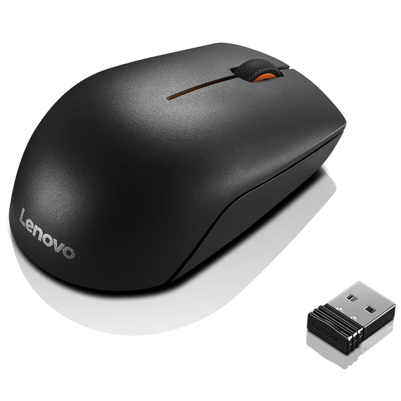 Mouse Wireless Lenovo 300, Black, 2 image