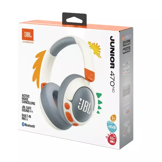 Căști JBL JR470NC, Alb | Gri, 7 image