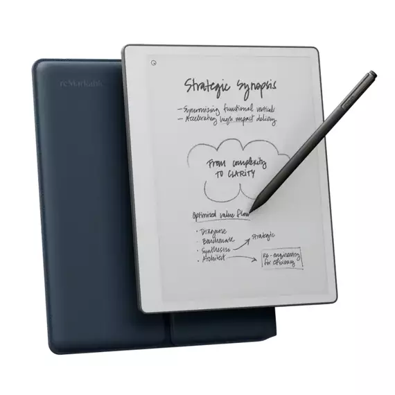 reMarkable Paper Pure 10.3" Bundle 2/32GB with Marker Plus Sleeve Folio, Ocean Blue