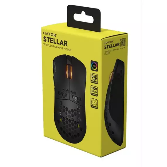 Mouse Wireless HATOR Stellar, Negru, 3 image
