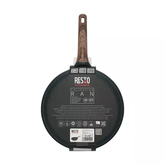 Tigaie RESTO 93911, 28cm, Negru, 3 image
