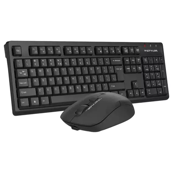 Wireless Keyboard & Mouse A4Tech FG1200, Fstyler 2.4G Multimedia Wireless Desktop Set, Black, 3 image