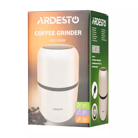 Râșniță de cafea Ardesto KGC-1508W, Alb, 7 image