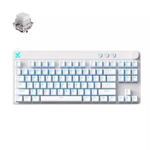 Tastatură MCHOSE Mix 87, Cu fir, Alb, 2 image