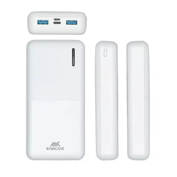 Acumulator extern Rivacase VA2572, 20000mAh, Alb