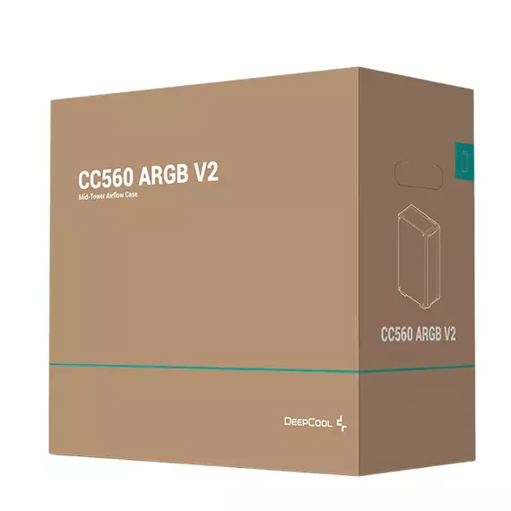 Carcasă PC Deepcool CC560  ARGB V2, Midi-Tower, Fără PSU, Negru, 4 image