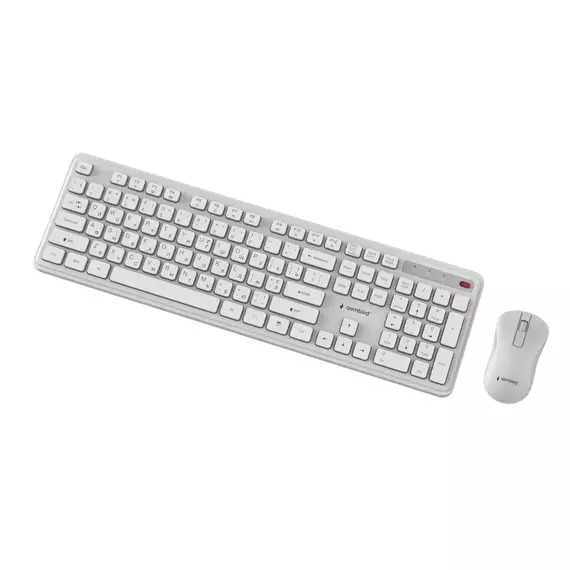 Wireless Keyboard & Mouse Gembird Slim Pro Business KBS-WPS-01-W-CYRL, Chocolate, 1200dpi, 3 buttons, 2 image