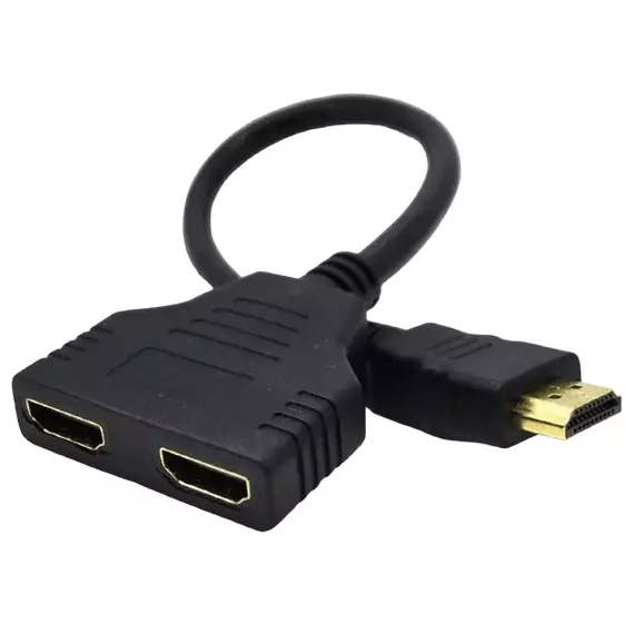 Adaptor Video Cablexpert DSP-2PH4-04, HDMI (M) - , 0,1m, Negru