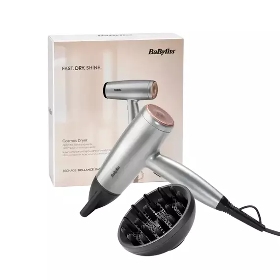 Uscător de păr BaByliss D580DE, 2100W, Argintiu, 6 image