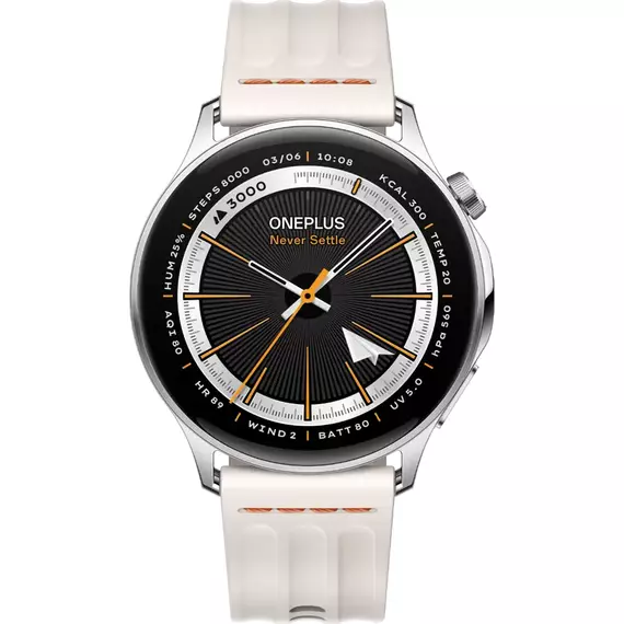 Ceas inteligent OnePlus Watch Lite, 45mm, Silver Steel, 3 image