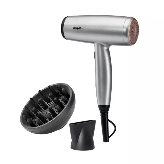 Uscător de păr BaByliss D580DE, 2100W, Argintiu