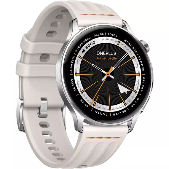 Ceas inteligent OnePlus Watch Lite, 45mm, Silver Steel, 2 image