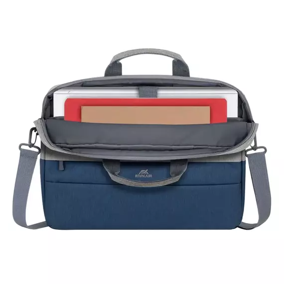 Geantă pentru Laptop Rivacase Prater, 15.6", Poliester, Gri | Albastru închis, 4 image