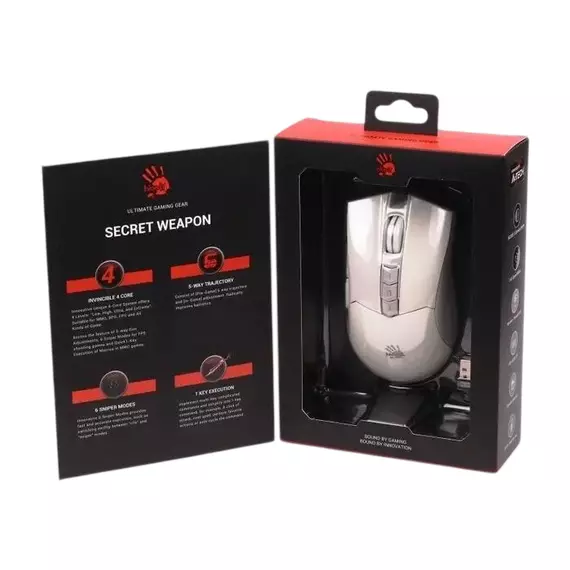 Gaming Mouse Bloody R90 Plus, Alb, 7 image