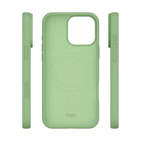 Husă Etteri Silicone Mag pentru Apple iPhone 16 Pro Max, Verde deschis, 3 image