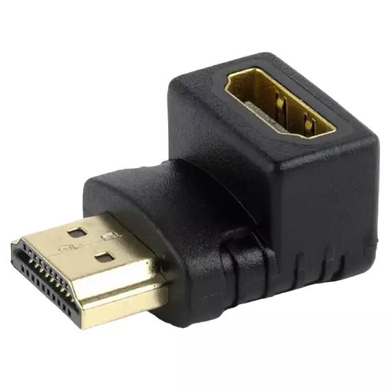 Adaptor Video Cablexpert A-HDMI90-FML, HDMI (M) - HDMI (F), Negru