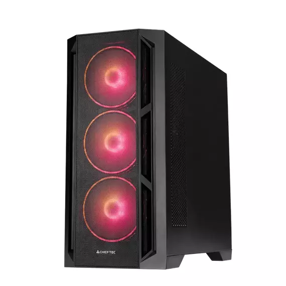 Carcasă PC Chieftec APEX Lumo, Midi-Tower, Fără PSU, Negru, 2 image
