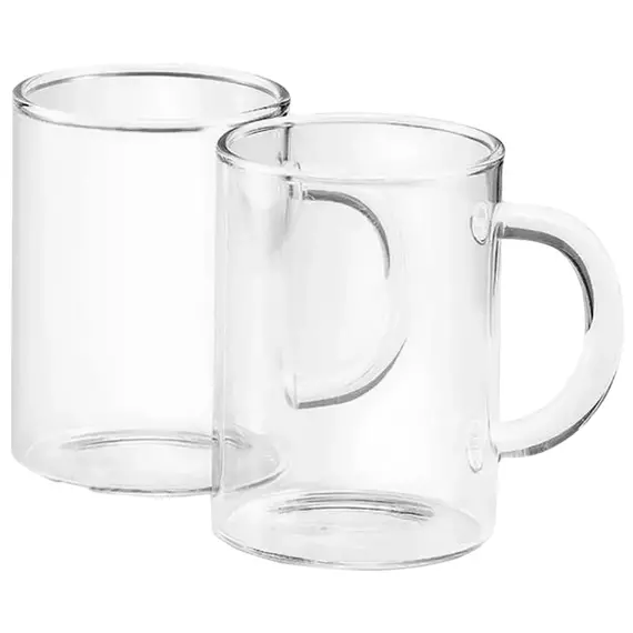 Set de pahare DeLonghi DLSC320, 250 ml, 2 buc, Transparent