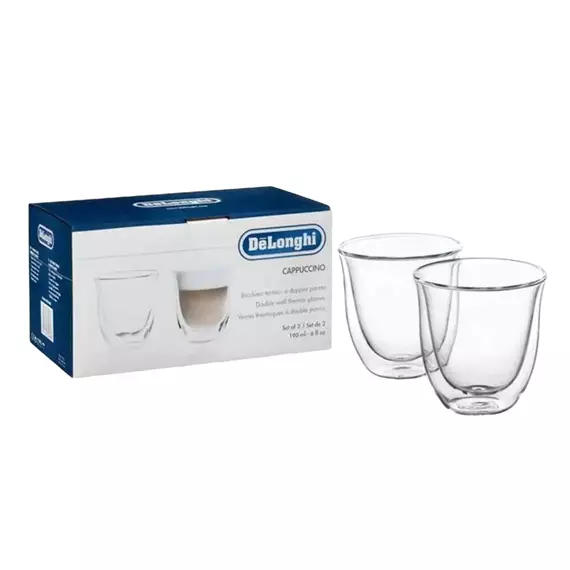 DeLonghi Set de pahare De'Longhi 190 ml 2 buc, Transparent