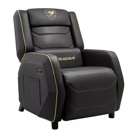 Scaun Gaming Cougar Ranger Pro Royal, PVC Piele, Negru | Auriu, 8 image